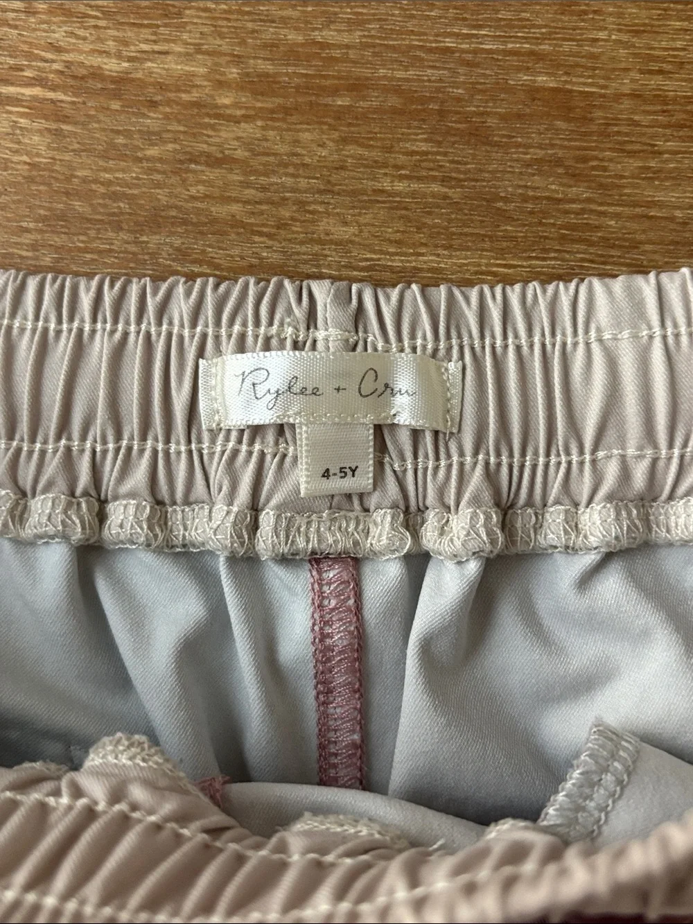 Colorblock Drawstring Swim Shorts - Blue & Mauve